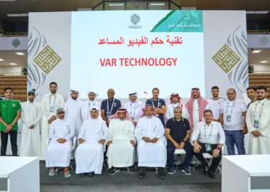 Set up by the Referees Committee of UAFA .. "Video Assistant Referee Technology" .. in an educational workshop for media professionals