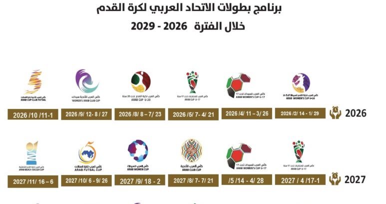 "مجلس الاتحاد العربي" يستقبل طلبات استضافة البطولات العربية