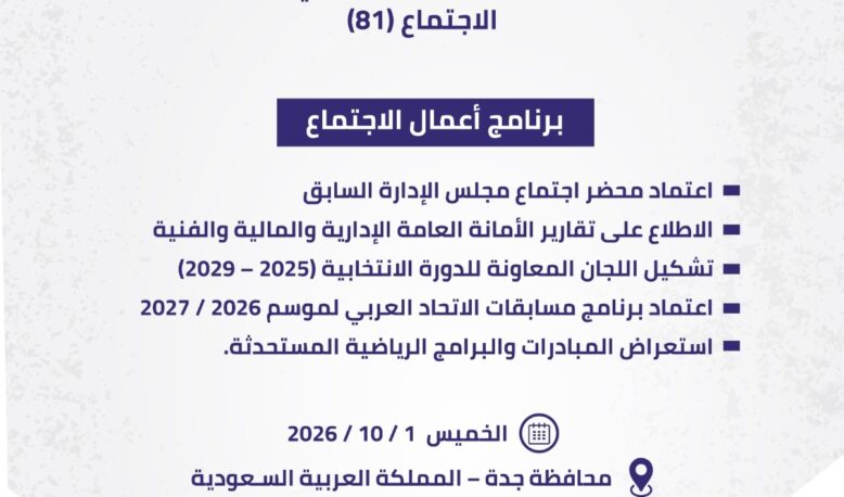 Ahead of the Resumption of Football Competitions for the New Season.. UAFA Board to Hold Meeting in Jeddah