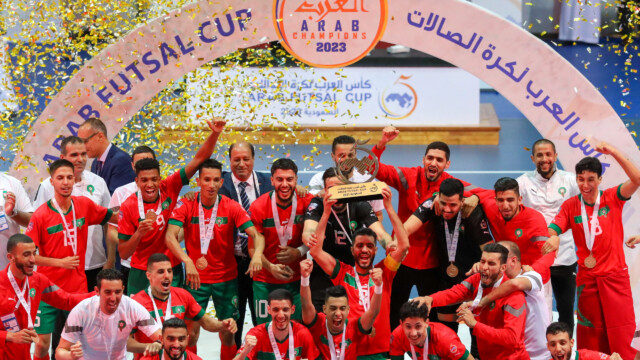 Arab Futsal Cup 2023 | His Highness the Governor of Jeddah crowned Morocco national team with the Arab Cup 23 Arab Futsal Cup 2023 | His Highness the Governor of Jeddah crowned Morocco national team with the Arab Cup