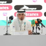 UAFA's Secretary-General welcomes all delegations.. Al-Junaibi: "Hawk-Eye" and automated offside will be applied for the first time.. Al-Shehri: There are 3 categories of tickets for fans 7 UAFA's Secretary-General welcomes all delegations.. Al-Junaibi: "Hawk-Eye" and automated offside will be applied for the first time.. Al-Shehri: There are 3 categories of tickets for fans