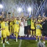 فاز على الهلال السعودي في نهائي كأس الملك سلمان للأندية 2023..سمو نائب أمير منطقة مكة المكرمة تَوج النصر السعودي باللقب العربي 27 فاز على الهلال السعودي في نهائي كأس الملك سلمان للأندية 2023..سمو نائب أمير منطقة مكة المكرمة تَوج النصر السعودي باللقب العربي